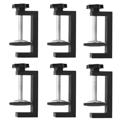 AS94-6Pcs G Clamps For Woodworking Universal C-Clamp Small Desk Clamp Cabinet Face Frame With Stable