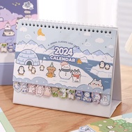 AT/🧃Kobayashi Comic Calendar2024Annual Calendar Desk Calendar2023New Year Office Desktop Decoration Cute Self-Discipline