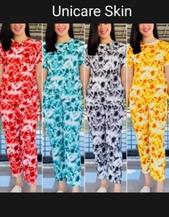 Terno Pajama freesize can fit from Small to Large Adult Pantulog Pambahay 1pair Terno for women tshirt for women sleepwear for women pajama set for women pajamas for women