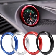 For Porsche 718 911 Macan Cayenne Panamera Aluminium Car Clock Compass Stopwatch Decoration Ring Tri