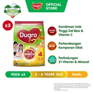 [FOC 100G] DUGRO 4 HONEY 850G (MY) PROMO PACK (Susu, Milk Powder, 奶粉) x3