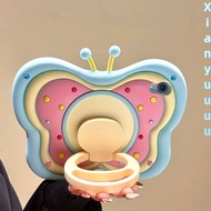 360° Rotate Stand Cute Colorful Star 3D Butterfly Silicone IPad Portable Kids Friendly Tablet Cover 