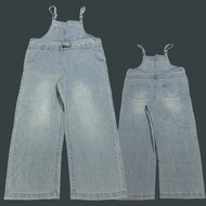 [Used D73] Bleached Denim Overalls Beautiful Color Waist 36 Inches