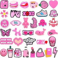 jibbitz for crocs set jibbitz for crocs girl jibbitz for crocs New Style Pink Crocodile Print Sandal