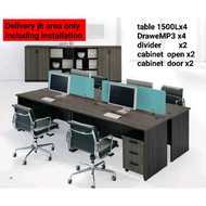 cluster of 4 workstation /office table