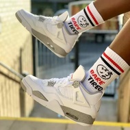 Air Jordan 4 AJ4 White Oreo Splash Ink Cement Basketball Shoes CT8527 DJ4699-100