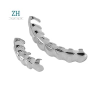 New Hip Hop Teeth Set Top Bottom Mouth Teeth Grills Fashion Removable Dental Grills Jewelry(silver+w