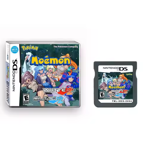 Cartas de jogo Pokémon NDS Pokémon Mo Uemon Preto 2 e Branco 2 Jogo em inglês americano Presentes pa