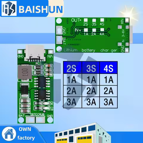 Multi-Cell 2S 3S 4S Type-C To 8.4V 12.6V 16.8V Step-Up Boost LiPo Polymer Li-Ion Charger 7.4V 11.1V 