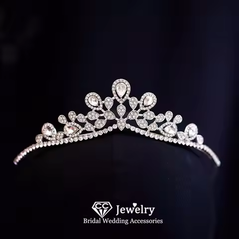 CC Baroque Crowns Women Hair Accessories Wedding Hairwear Bridal Headpiece Engagement Jewelry Water 