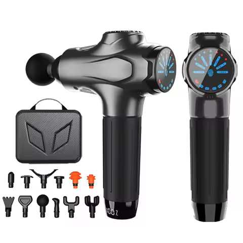 Professional Massage Guns12 Heads Smart Massage Gun For Body Neck Back Electric Handheld Fascia Gun 