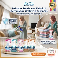 (NEW &LIVE)  FEBREZE 2 IN 1 FABRIC & SURFACE ANTIBACTERIAL REFRESHER SPRAY 370ML FEBREZE  / REFILL 3