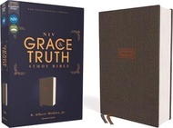Niv, the Grace and Truth Study Bible, Cloth Over Board, Gray, Red Letter, Comfort Print