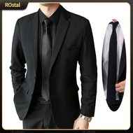 Black Double-breasted Suit Coat Men Slim Fit Suit Coat Mens Formal Black Suit Jacket with Tie Perfec