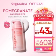 [100g]Glad2Glow Pomegranate  Niacinamide Brightening Moisturizer Big Size 100g Whitening Glowing Fac