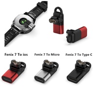Type C/Micro/ios USB Female to 4pin Charger Adapter for Garmin Fenix 7/6/5 instinct 2S Venu 2 plus E