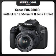 Canon EOS 2000D DSLR Camera and EF-S 18-55 mm f/3.5-5.6 IS II Lens Kit Set