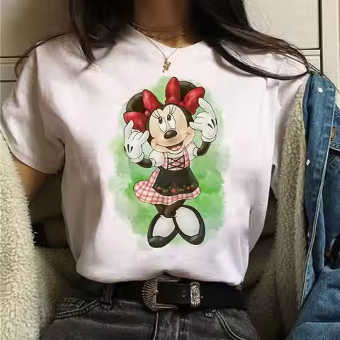 Mickey Michi Love Disney Loose Comfortable Casual Pure Cotton Men and Women Couples Wear Parent-chil
