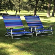戶外露營休閒靠背躺椅鋁合金輕可攜式摺疊椅木質扶手可調檔沙灘椅