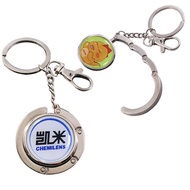 Portable Creative Guest Logo Round Iron Plate Bag Hook Foldable Desktop Creative Portable Handbag Ho