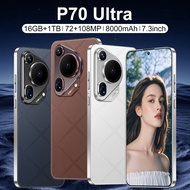 P70 Ultra 5G Smartphone 16GB+1TB 7.3inch 8000mAh Android Screen 7.3 HD Phone  Cellphone