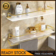 Luxury Bathroom Shelf With Towel Holder Acrylic Shampoo Storage Racks No-drilling Bathroom Holder Bathroom Organizer Shelves
