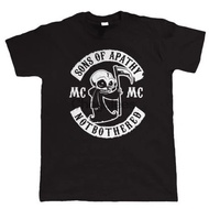 Sons Of Apathy Anarchy Gang Patch Reaper Anarchy Mens Funny Biker Tshirt
