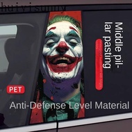 HYS  New Car Center Column Stickers Personalized Creative B Column Protective Film Clown  Sticker Ce