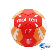 MOLTEN ลูกแฮนด์บอล ลูกแฮนด์บอลหนัง เบอร์ 2 MOT Handball TPU th H2C3500 BW/RO (1100) แถมฟรี ตาข่ายใส่