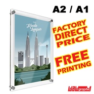 Acrylic Poster Frame A2 / A1 - Rounded Corners