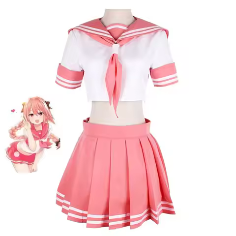Astolfo Cosplay Costume Fate Grand Order Cosplay FGO Apocrypha Rider Women School Uniform Sailor Sui