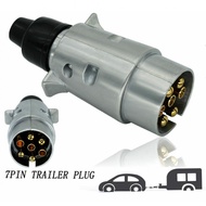 7-Pin Plug Connector Duty Electric Socket Towing Plug Trailer 10x4x4cm