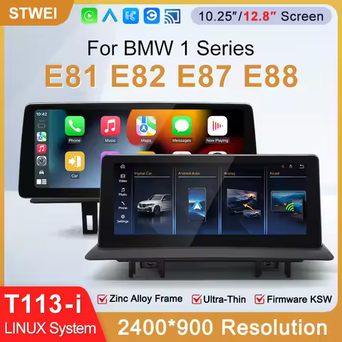 STWEI 2026 New Linux System 12.8inch 2400X900 Resolution For BMW 1/2Series M1 M2 E87 E88 E81 Wireles
