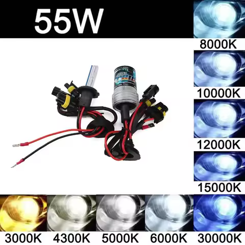 2X 55W Xenon H7 H11 9005 9006 H4 Car Headlight Bulbs H8 880 Hb3 H1 Hid DC 12V Kit Fog Auto Head Lamp