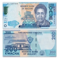 [Leopard Number 444] Africa-Malawi 200 Kwacha Banknotes 2016 P-60 Banknotes260518Banknotes260518