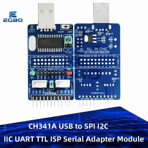 ALL IN 1 CH341A USB to SPI I2C IIC UART TTL ISP Serial Adapter Module EPP/MEM Converter For Serial B