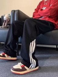 2025 ผู้ชายสบายๆกางเกงDrawstringตรงกางเกงฤดูใบไม้ผลิฤดูใบไม้ร่วงแฟชั่นStreetwear Sweatpants Baggy Es