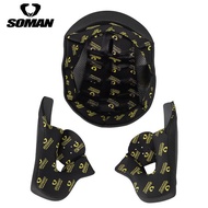 Soman Motorcycle Helmet Liner-S// X Helmet Helmet Helmet Full Set Ear Lining Three Sets Soman Motorc