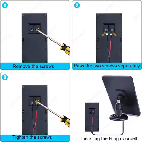 4W Solar Panel for Ring Doorbell 9.8Ft Charging Cable Solar Panel Kit Solar Charging Panel for Ring 