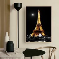 Native Premium Decorative Frameless Canvas Decorative Painting Modern Simple Black White Gold Buildi