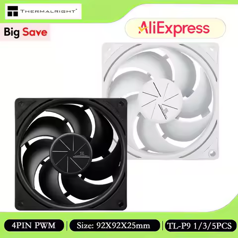Thermalright TL-P9 1/3/5PCS Chassis Cooling Fan, Pc Fans 92mm, High Performance/Reduce Noise/Speed 2