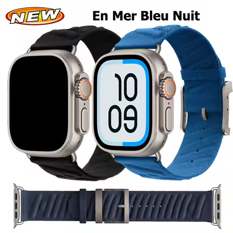 Sport Bracelet For Apple Watch Ultra2 49mm En Mer Band Bleu Nuit For Apple Watch Band Series 10 46mm