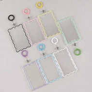 2Pcs And 1pc Key Ring Transparent Creative Acrylic Student Campus Card Meal Card Protective Cover Ke