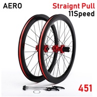 120Sounds Straignt Pull Aero Folding Bike wheelset disc brake 4 Bearings 22 inch  20 inch 406 451 wheel 40mm Aero Design