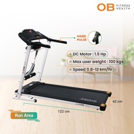 Treadmill Elektrik OB 1062 OB FIT Multifungsi dilengkapi Belt Massager