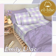 KATUN LOKAL LOCAL COTTON BEDSHEET WITH EMILY LILAC MOTIF SIZE 90x200 - 200x200