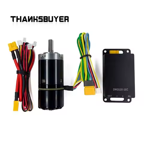 24V DM2325 Reducer Motor 380RPM High Speed Brushless Servo FOC Planetary Robot Motor for AGV, Comes 