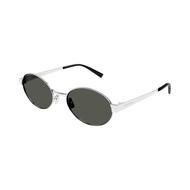 Saint Laurent Sl 692-002 Sunglasses - Shiny Silver/Solid Grey 55