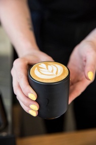 【FELLOW】MONTY 雙層陶瓷拉花杯 - 4.5OZ 告耳杯(黑)