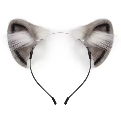 Handwork Ruggie Bucchi Hyena Furry Ears Headband Headwear Plush Tail Animal Fursuit Orc Cosplay Perf